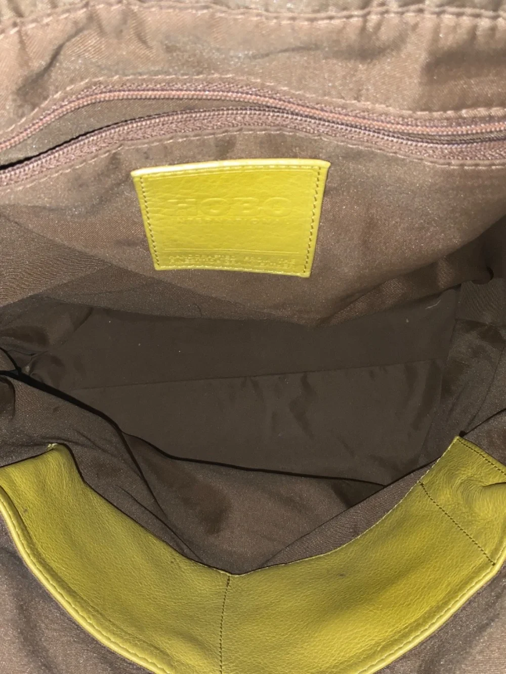 Hobo Handbag - Leather - Mustard Yellow